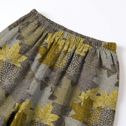 Ownkoti Fall Maple Leaf Cotton Loungewear Set - image 25