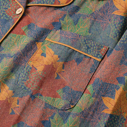 Ownkoti Fall Maple Leaf Cotton Loungewear Set - image 33