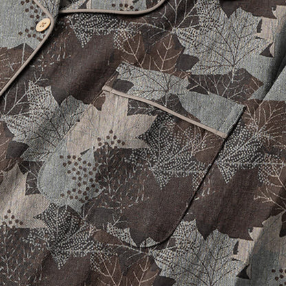 Ownkoti Fall Maple Leaf Cotton Loungewear Set - image 45
