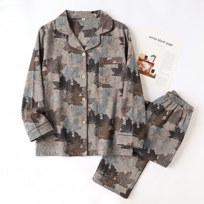Ownkoti Fall Maple Leaf Cotton Loungewear Set - image 55