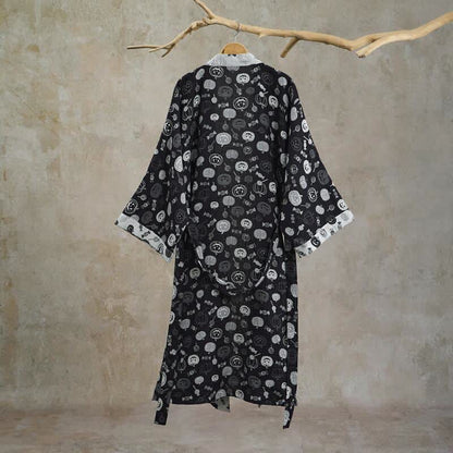 Ownkoti Halloween Pumpkin Candy Cotton Kimono Robe - image 1