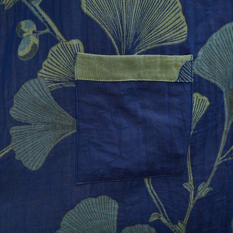 Ownkoti Retro Ginkgo Leaf Cotton Kimono Robe - image 14