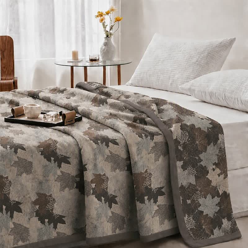 Ownkoti Colorful Fall Maple Leaf Cotton Blanket - image 30