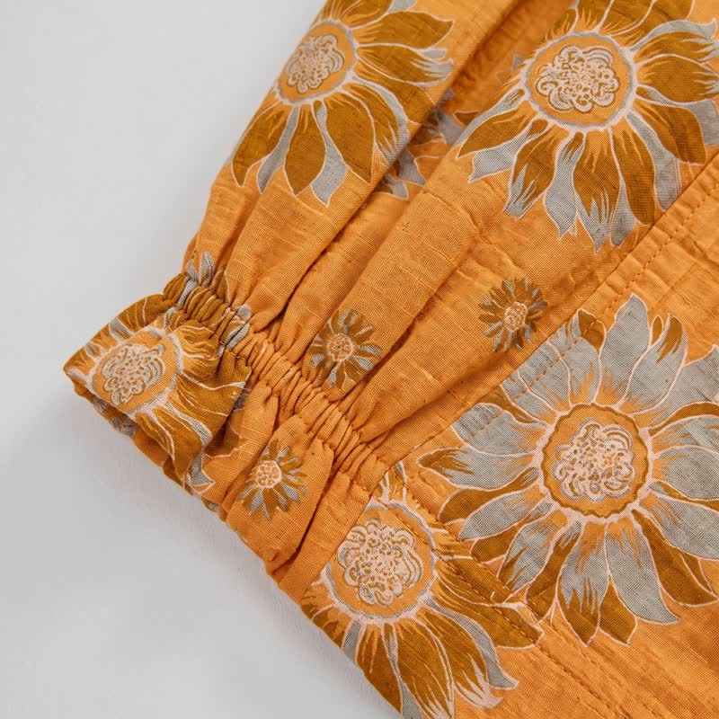 Ownkoti Vintage Sunflower Cotton Lounge Pants - image 4