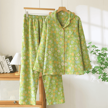 Ownkoti Green Ditsy Floral Cotton Pajama Set - Green - XXL - image 0