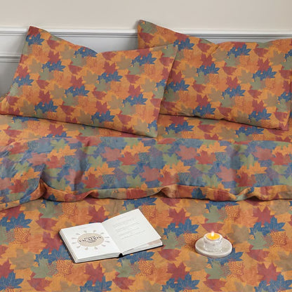 Ownkoti Colorful Maple Leaf Cotton Duvet Cover Bedding Set - image 13