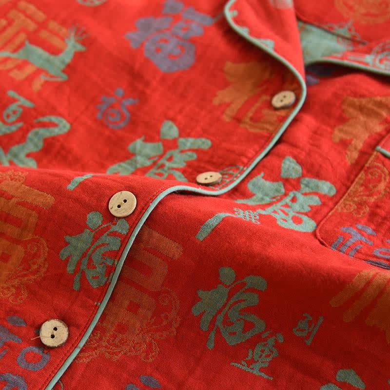 Ownkoti Auspicious Fu Yarn-dyed Cotton Pajama Set - image 3