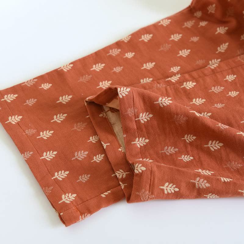 Ownkoti Relaxed Piped Cotton Maple Leaf Loungewear Set - image 10
