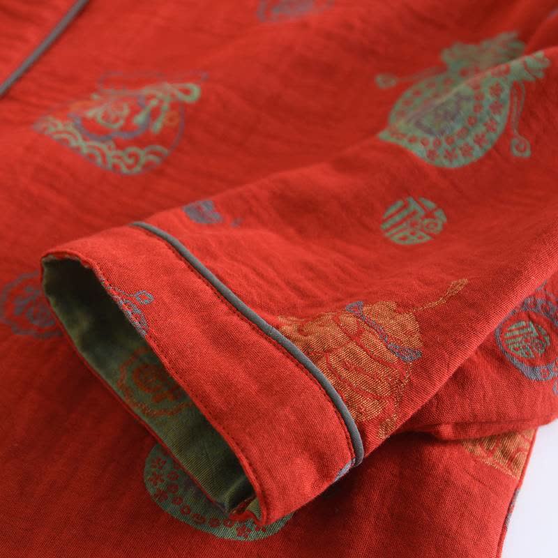 Ownkoti Red Cotton Fortune Pouch Loungewear Set - image 7