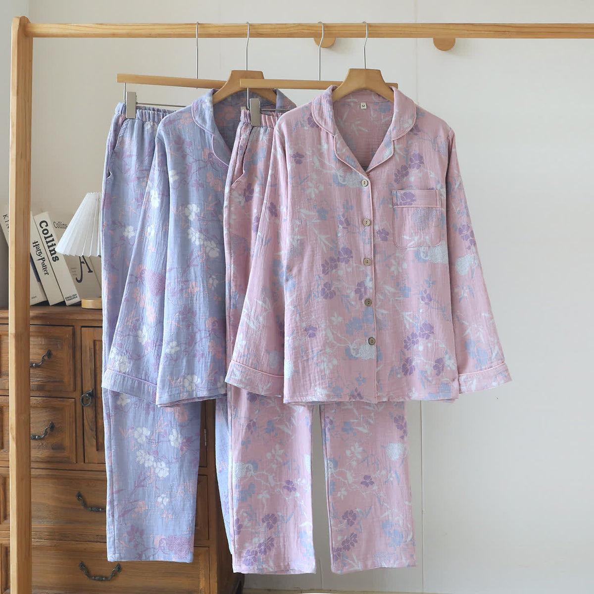 Ownkoti Wisteria Floral Cotton Gauze Sleep Set - image 0