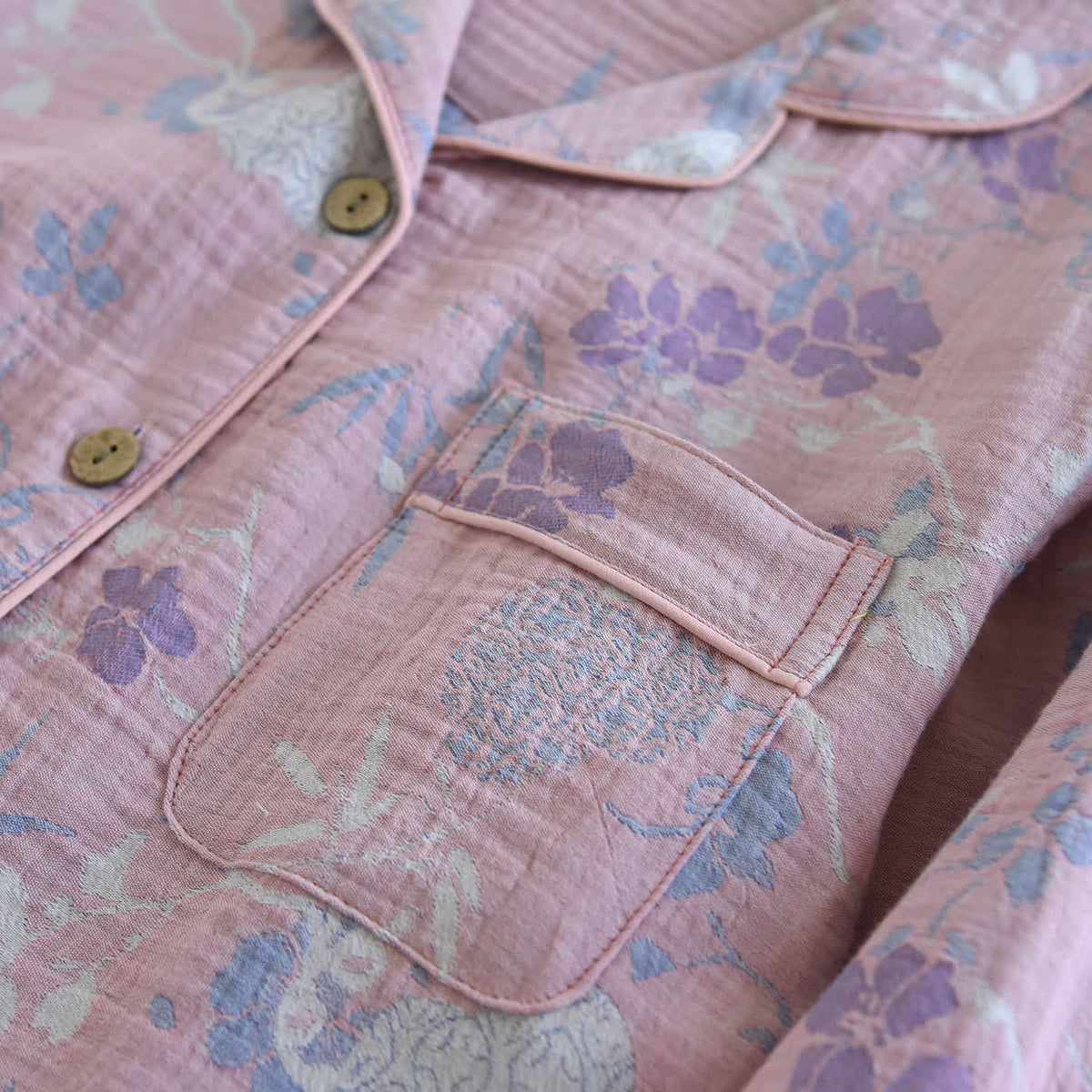 Ownkoti Wisteria Floral Cotton Gauze Sleep Set - image 5