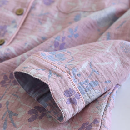 Ownkoti Wisteria Floral Cotton Gauze Sleep Set - image 9