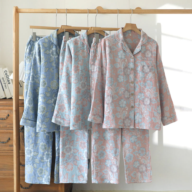 Ownkoti Breezy Floral Cotton Gauze Loungewear Set - image 0