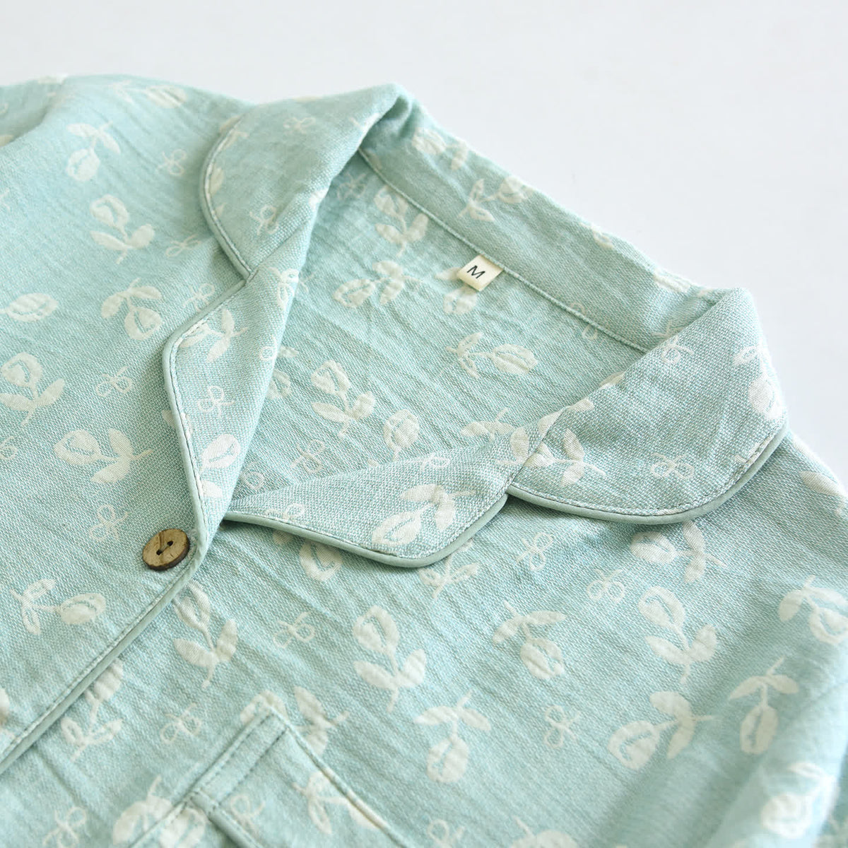 Ownkoti Cotton Gauze Leaf Print Pajama Set - image 5