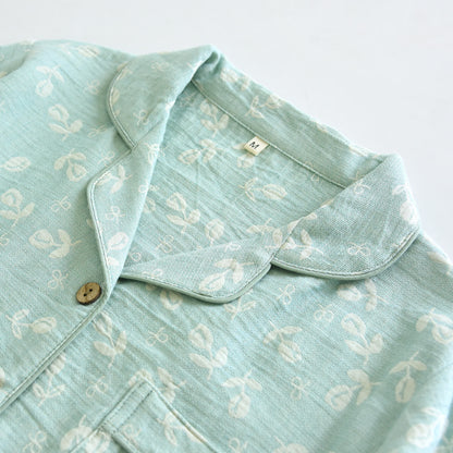 Ownkoti Cotton Gauze Leaf Print Pajama Set - image 5