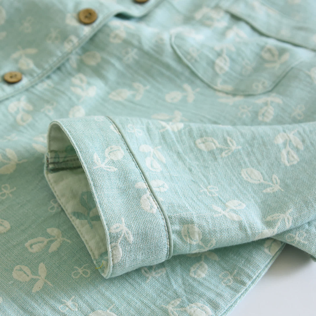Ownkoti Cotton Gauze Leaf Print Pajama Set - image 8