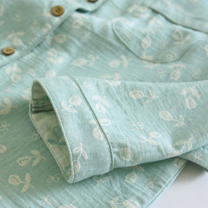 Ownkoti Cotton Gauze Leaf Print Pajama Set - image 8