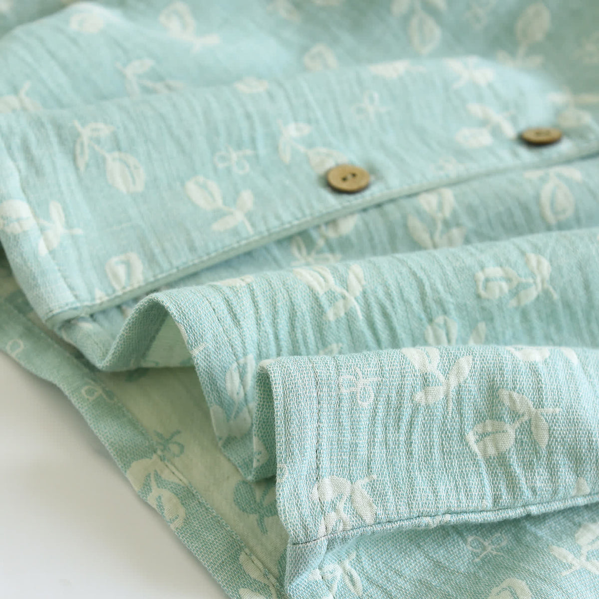 Ownkoti Cotton Gauze Leaf Print Pajama Set - image 9