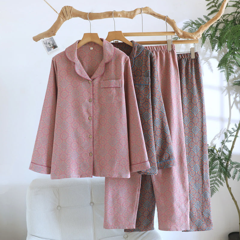 Ownkoti Minimal Cotton Gauze Printed Sleepwear Set - image 0
