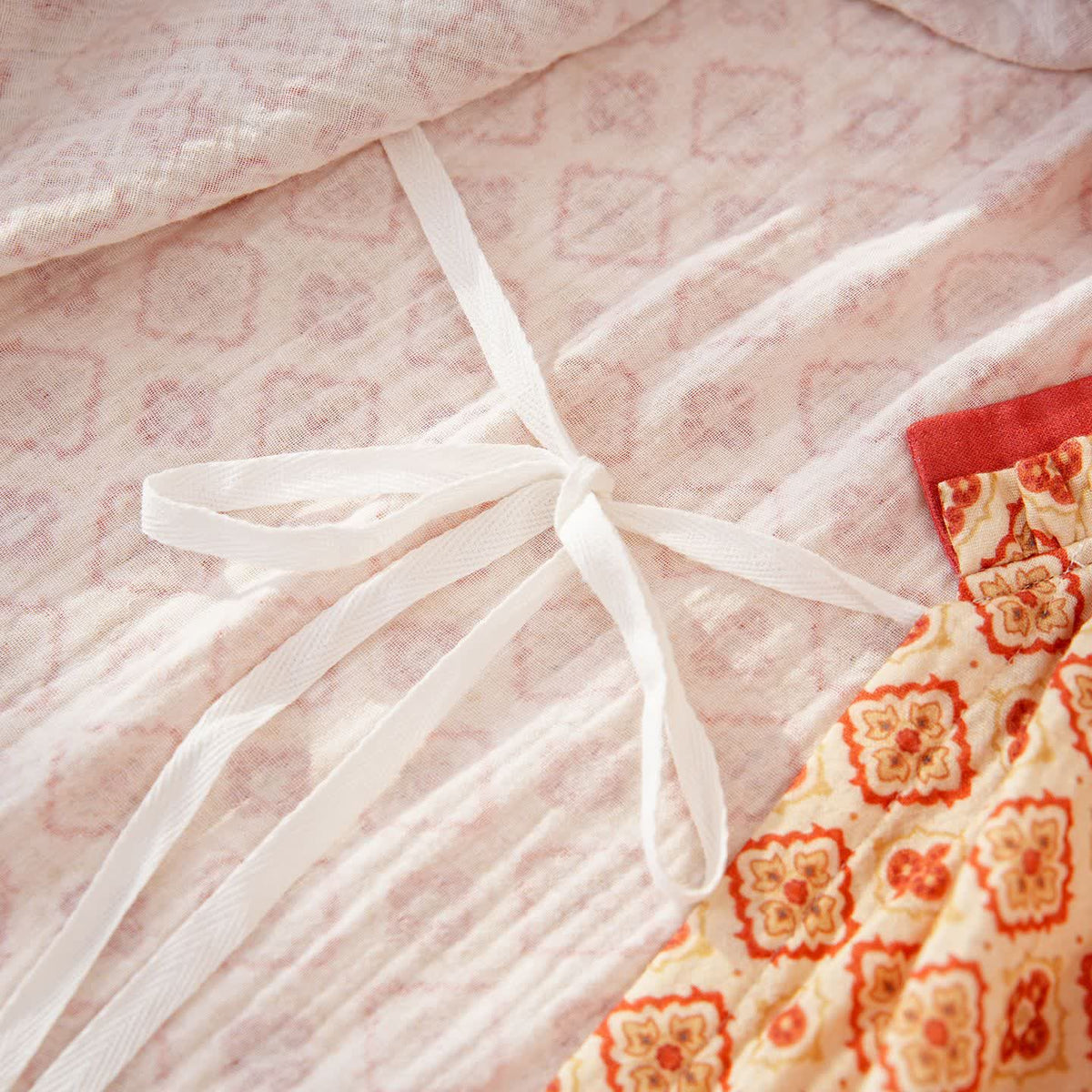Ownkoti Geometric Ruffle Trim Cotton Loungewear Set - image 6
