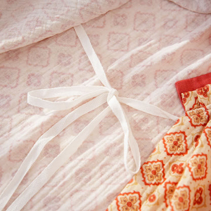 Ownkoti Geometric Ruffle Trim Cotton Loungewear Set - image 6