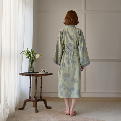 Ownkoti Ginkgo Leaf Organic Cotton Kimono Robe - image 21