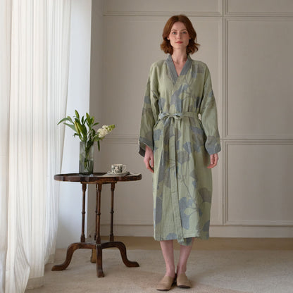 Ownkoti Ginkgo Leaf Organic Cotton Kimono Robe - image 16