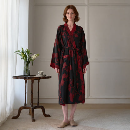 Ownkoti Large Ginkgo Leaf Cotton Kimono Robe - image 8