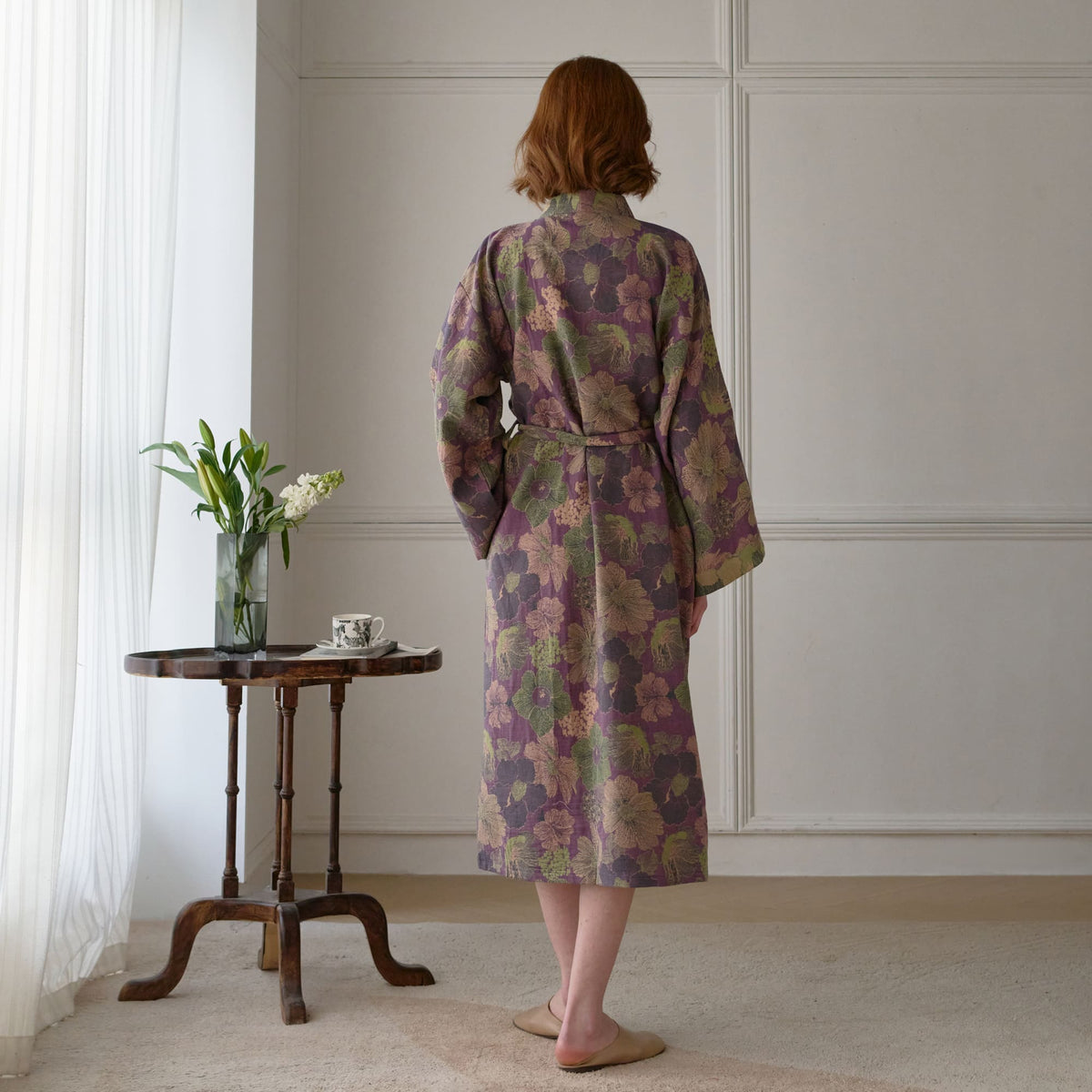 Ownkoti Peach Blossom Cotton Gauze Kimono Robe - image 6
