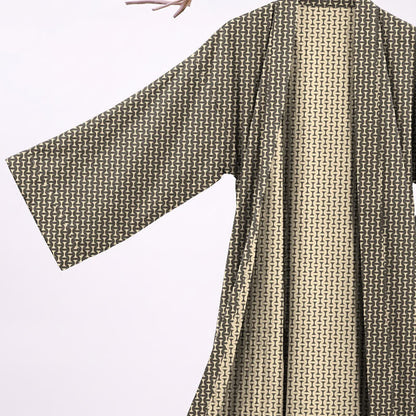 Ownkoti Geometric Chevron Cotton Jacquard Kimono Robe - image 4