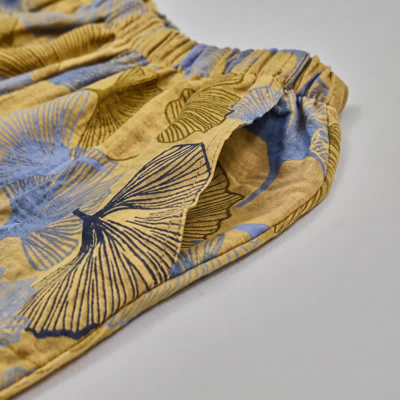 Ownkoti Ginkgo Leaf Notch Collar Pajama Set - image 4