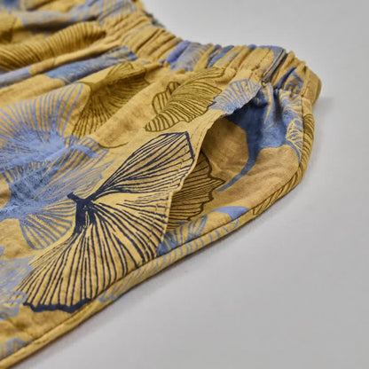 Ownkoti Ginkgo Leaf Notch Collar Pajama Set - image 4