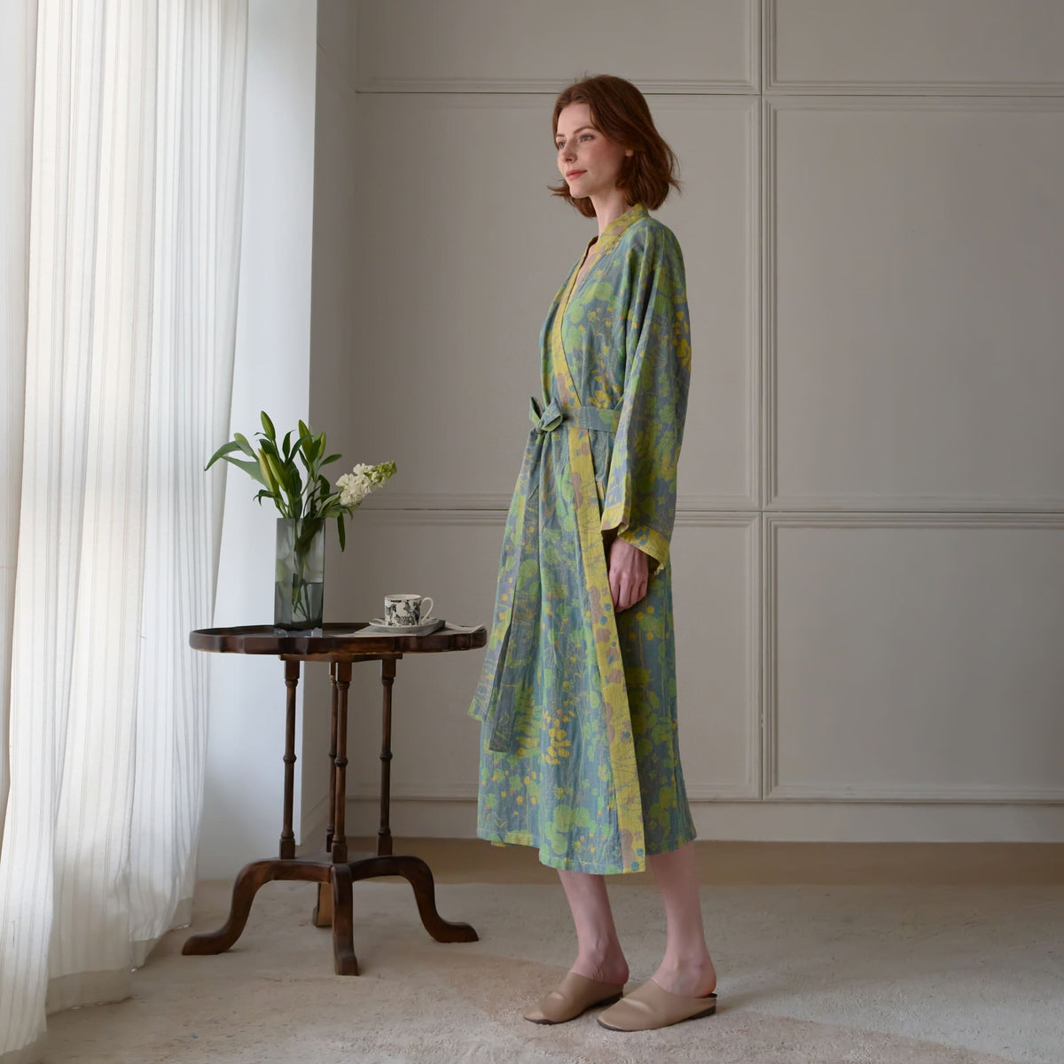 Ownkoti Lotus Organic Cotton Gauze Kimono Robe - image 15