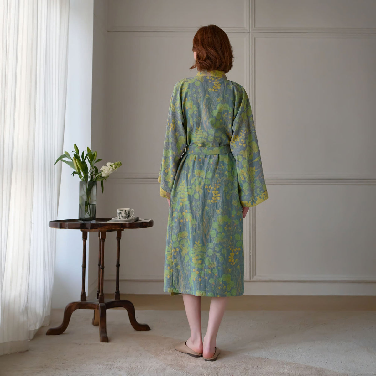 Ownkoti Lotus Organic Cotton Gauze Kimono Robe - image 21