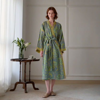 Ownkoti Lotus Organic Cotton Gauze Kimono Robe - image 13