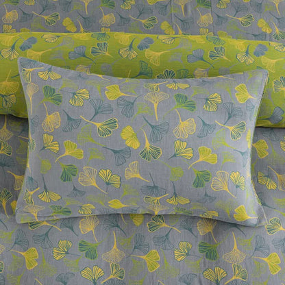 Ownkoti Vintage Green Ginkgo Leaf Cotton Reversible Bedding Set - image 20