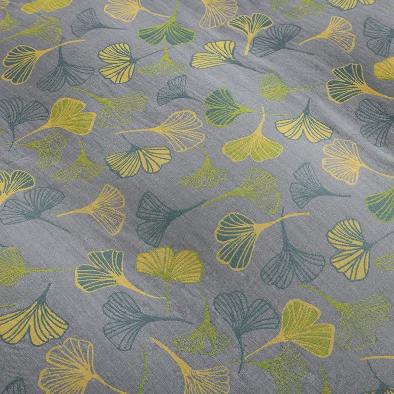 Ownkoti Vintage Green Ginkgo Leaf Cotton Reversible Bedding Set - image 27