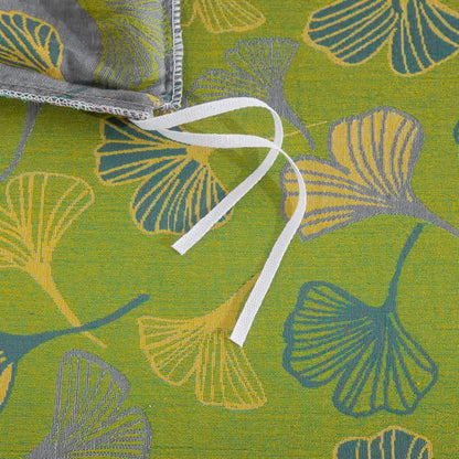 Ownkoti Vintage Green Ginkgo Leaf Cotton Reversible Bedding Set - image 12