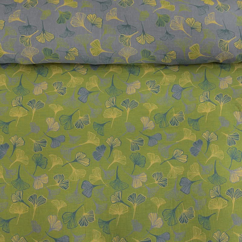 Ownkoti Vintage Green Ginkgo Leaf Cotton Reversible Bedding Set - image 10