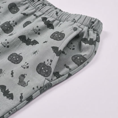 Ownkoti Halloween Pumpkin Bat Cotton Gauze Loungewear Set - image 11