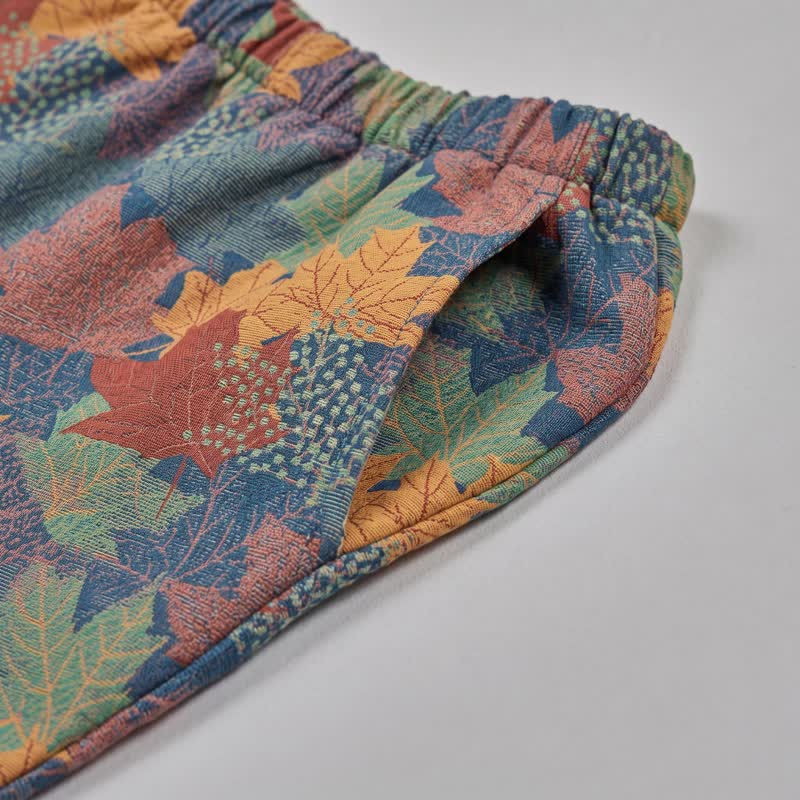 Ownkoti Fall Maple Leaf Cotton Loungewear Set - image 41