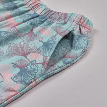 Ownkoti Ginkgo Leaf Cotton Notched‑Collar Loungewear Set - image 5