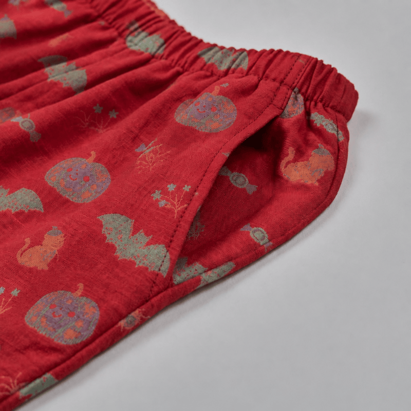 Ownkoti Halloween Pumpkin Bat Cotton Loungewear Set - image 7