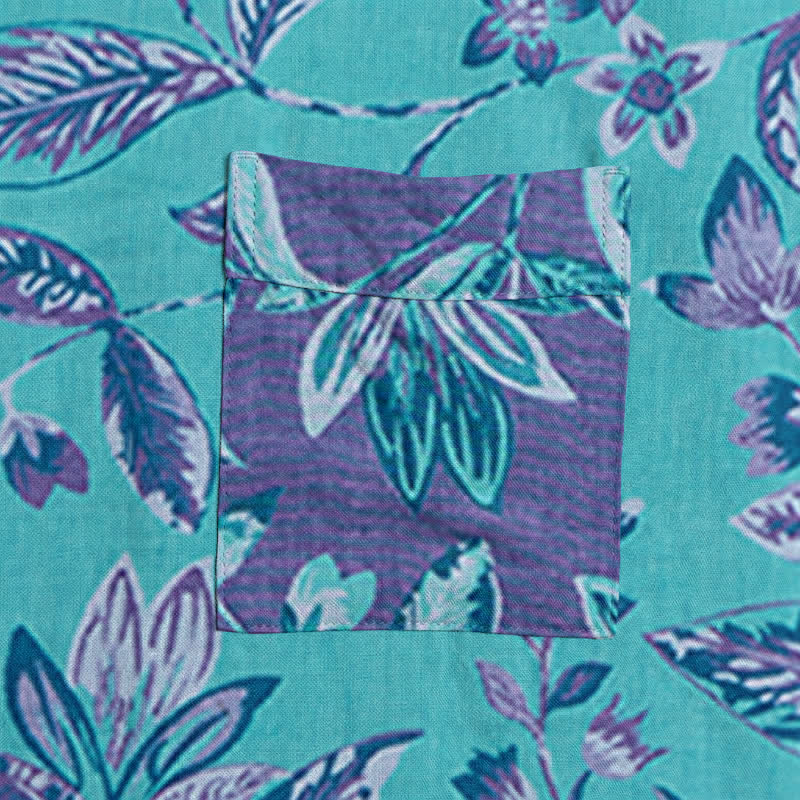 Ownkoti Blue & Purple Leaf Cotton Kimono Robe - image 5