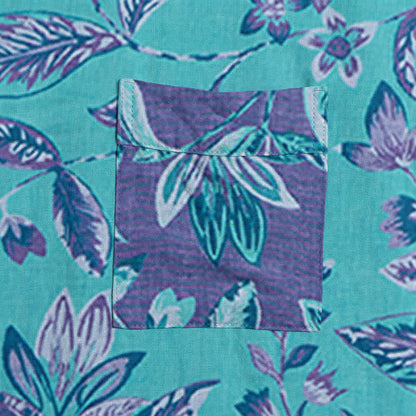 Ownkoti Blue & Purple Leaf Cotton Kimono Robe - image 5
