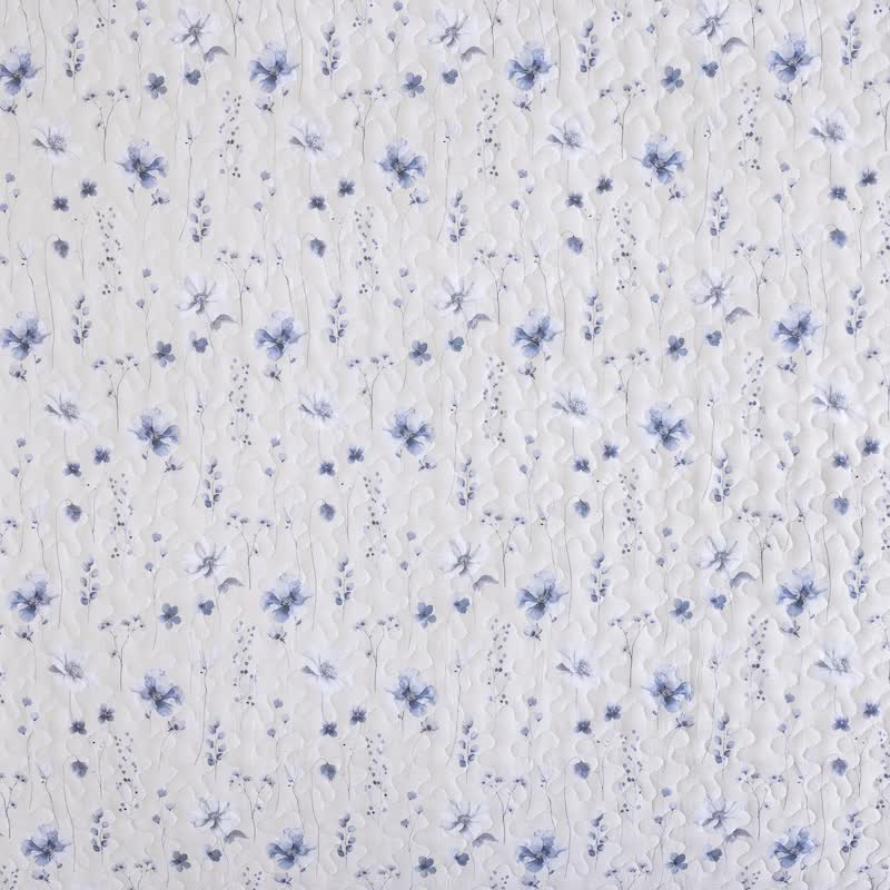 Ownkoti Blue Watercolor Flower Cotton Quilt Set - image 9
