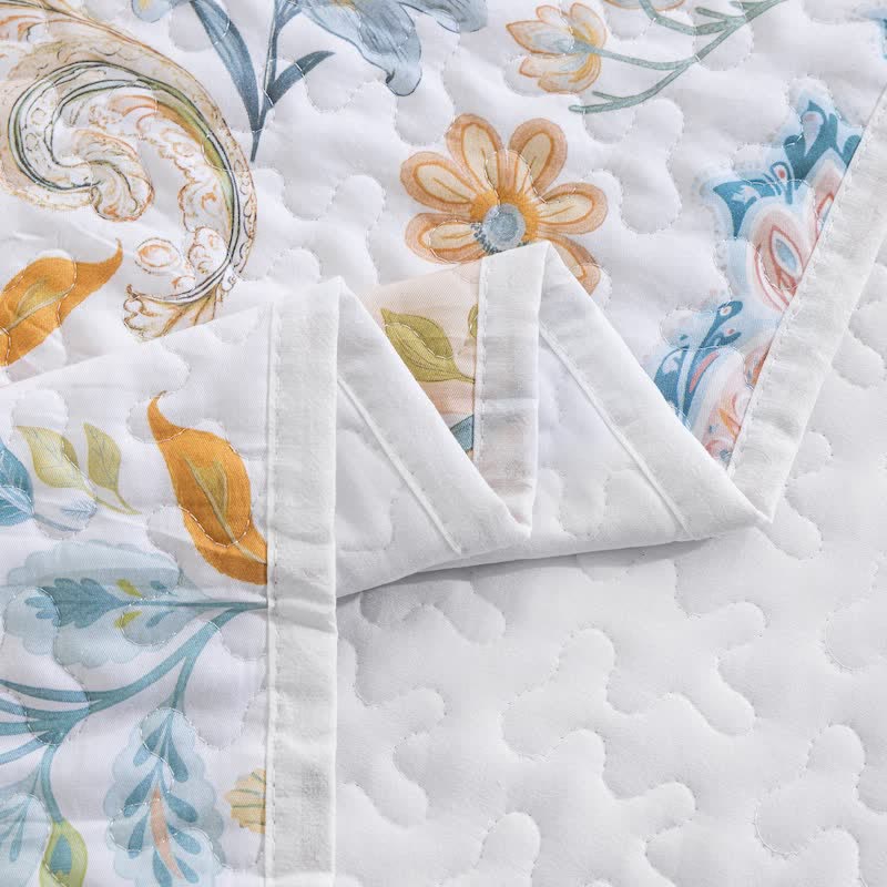 Ownkoti Country Style Multicolor Flower Cotton Quilt Set - image 4