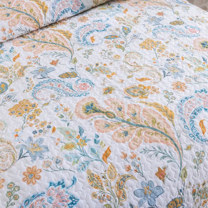 Ownkoti Country Style Multicolor Flower Cotton Quilt Set - image 9