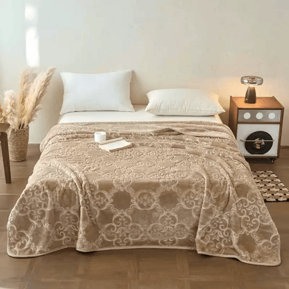 Ownkoti Multi-color Luxury Raschel Fleece Blanket - Oatmeal - Blanket - 79" x 91" - image 15