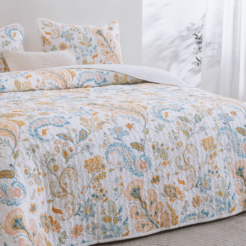 Ownkoti Country Style Multicolor Flower Cotton Quilt Set - image 2
